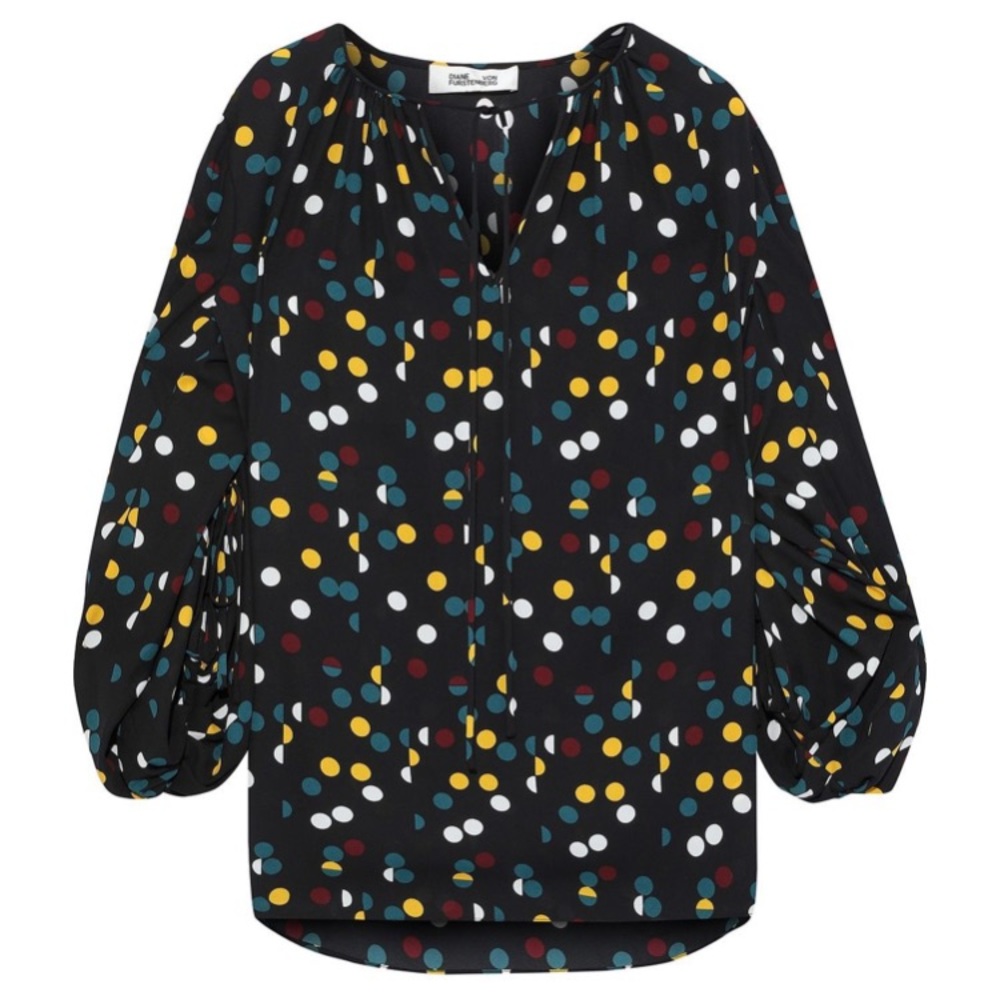 EUC Diane Von Furstenberg 3/4 Sleeve Top